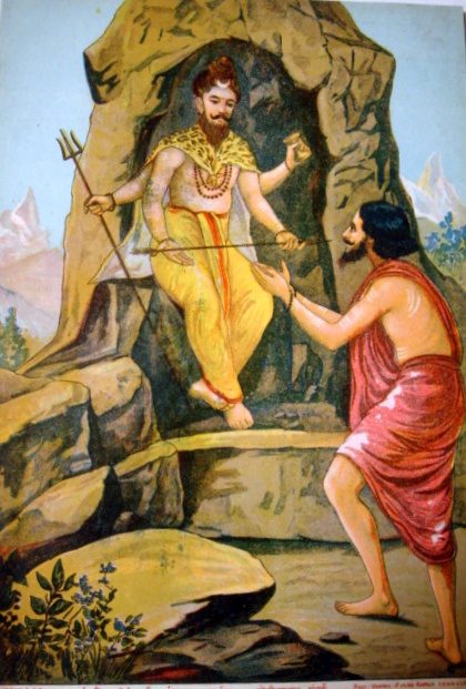 Shiva as the hunter, before Arjuna