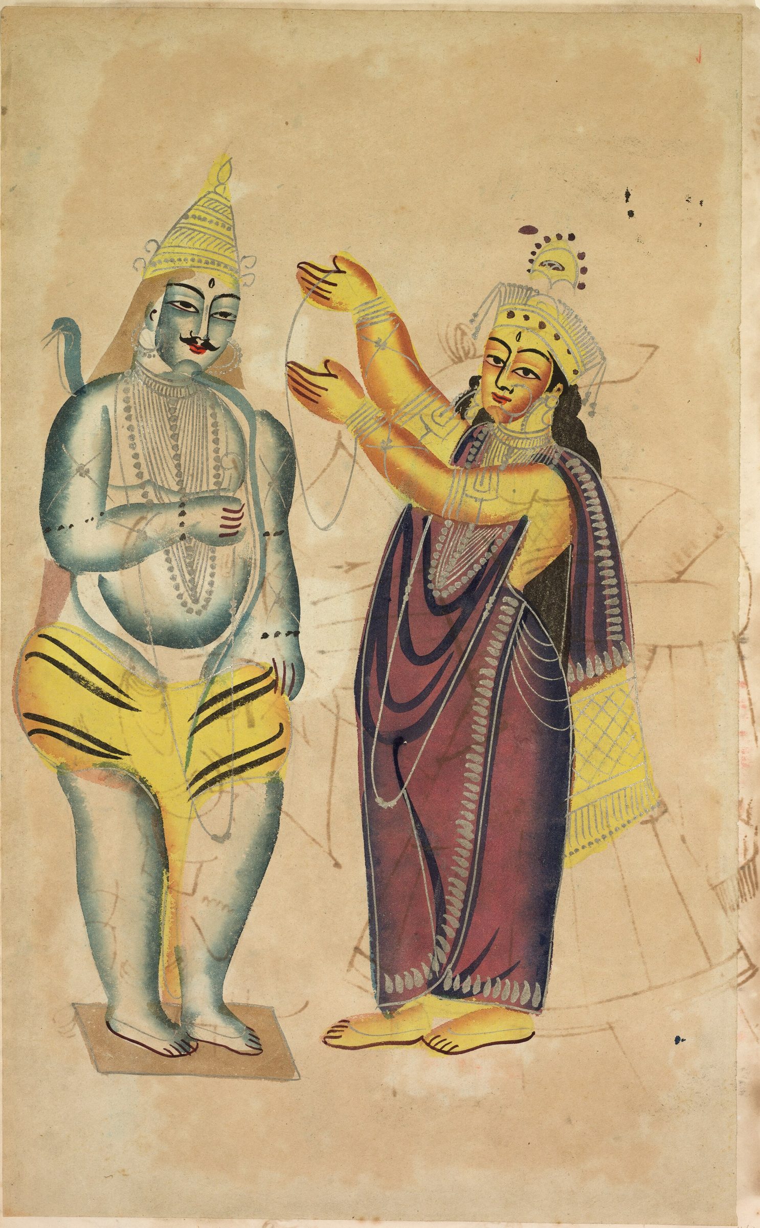Parvati garlands Shiva